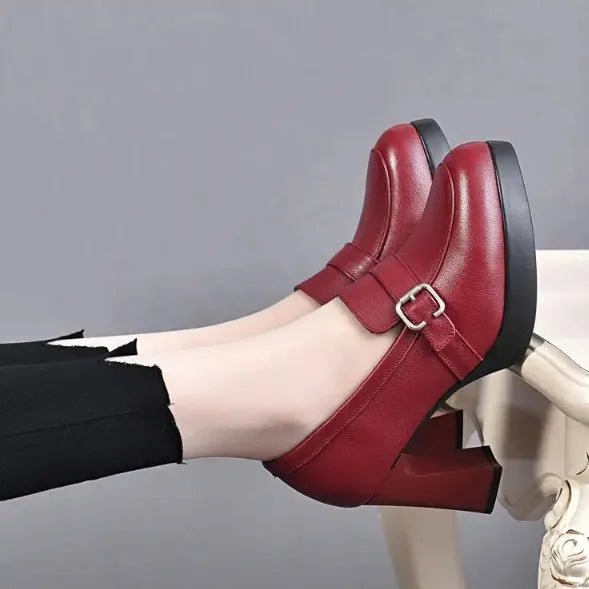 Sonnia - Sapatos De Salto Alto Em Pele Versáteis