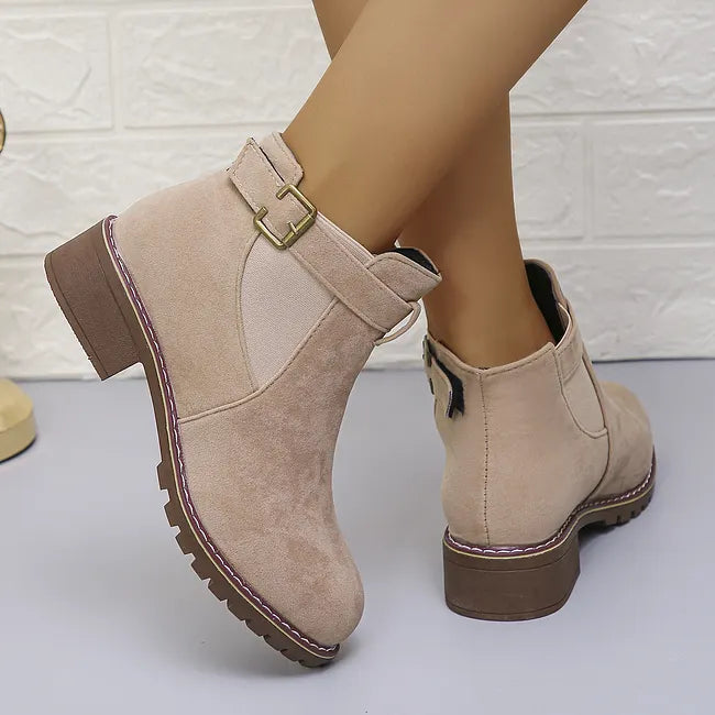 Fakina - Botas De Tornozelo Com Fivela Decorativa