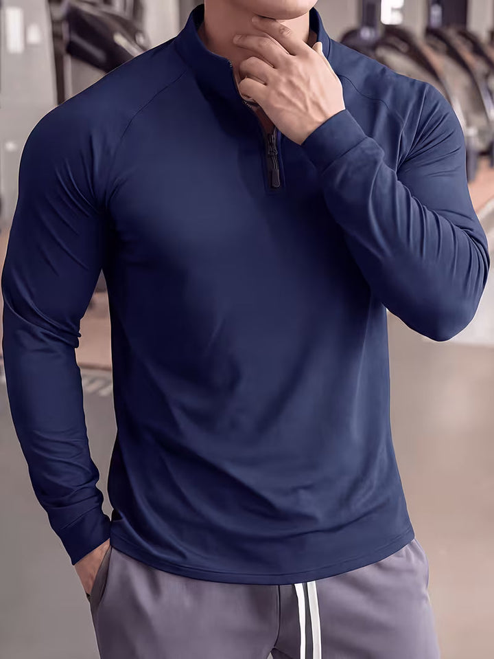 Zerdan - Camisola De Manga Comprida Com Meio Fecho