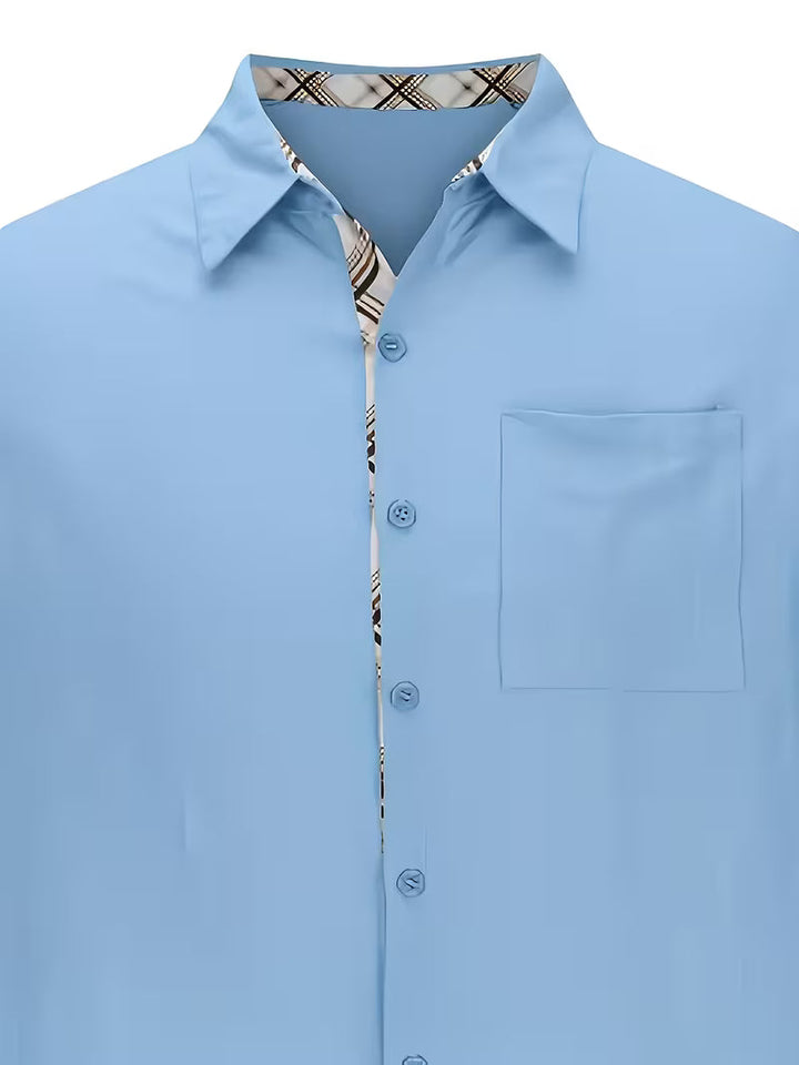 Kolby - Camisa Xadrez Em Patchwork Com Bolso