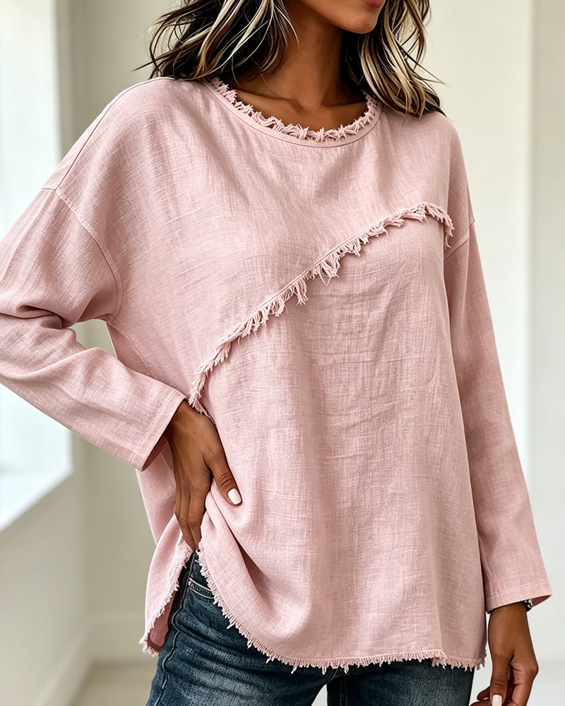 Myrtle - Blusa Com Decote Redondo Assimétrico