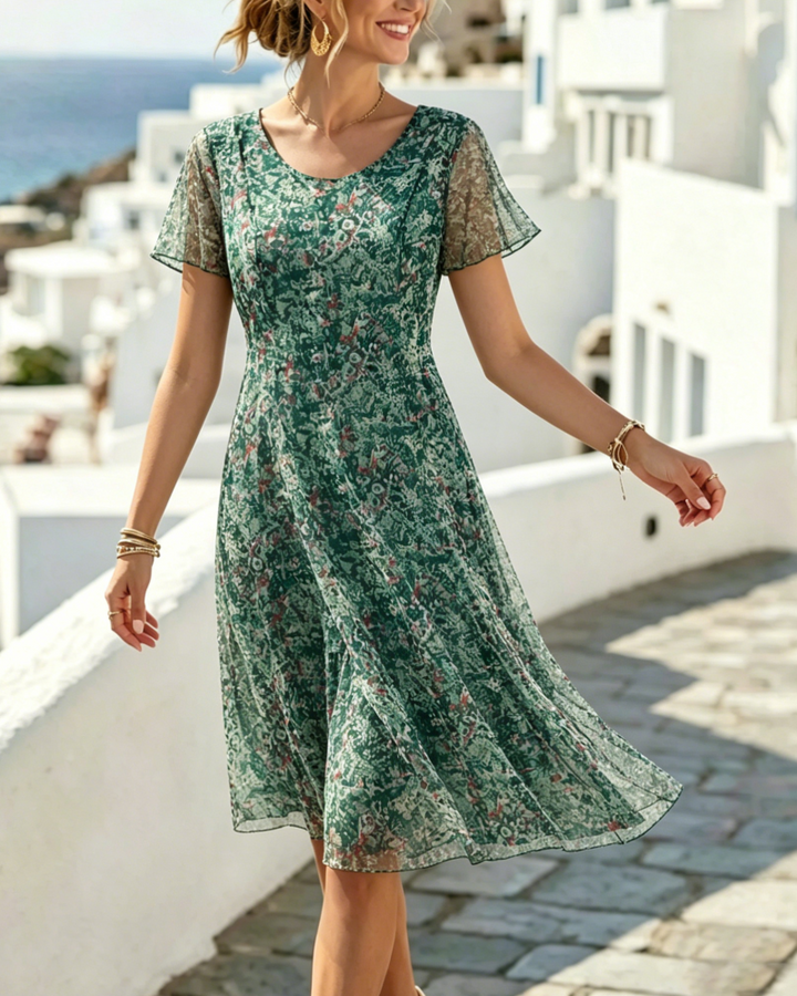 Venla - Vestido Floral De Manga Curta