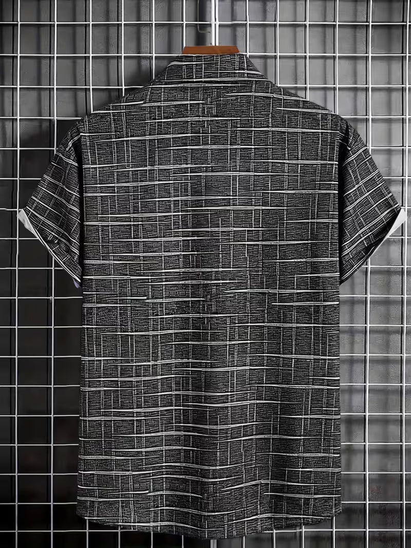 Jerrick - Camisa Com Estampado Geométrico Vintage