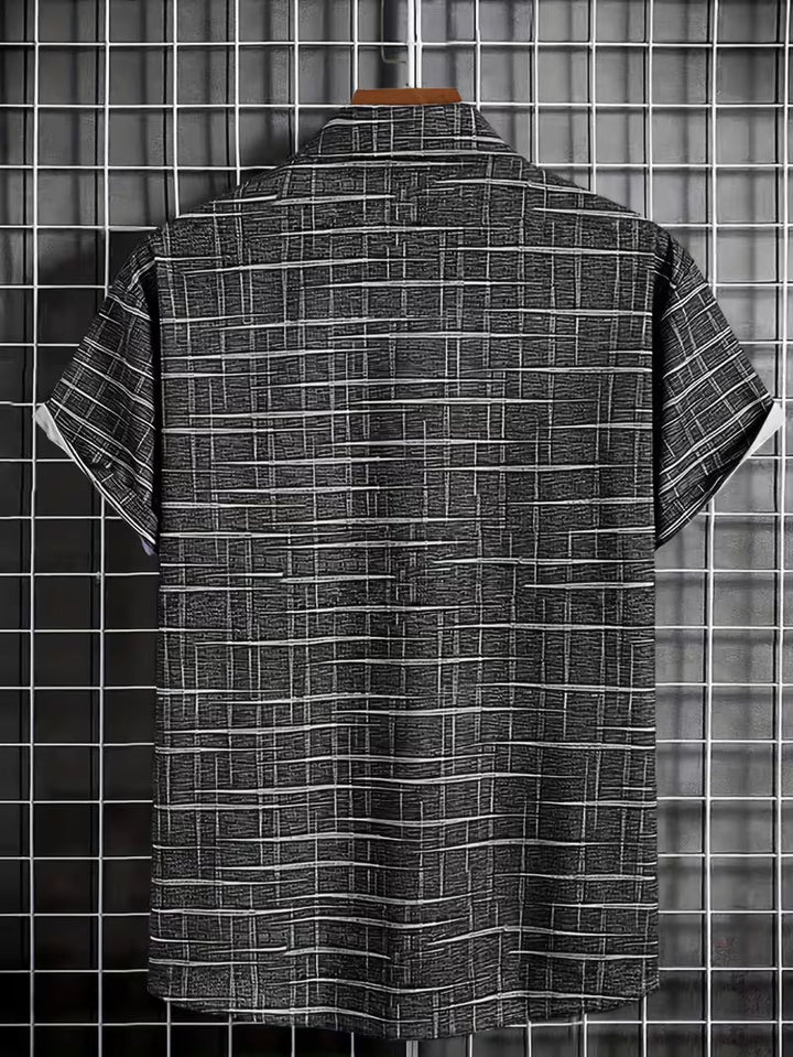 Jerrick - Camisa Com Estampado Geométrico Vintage