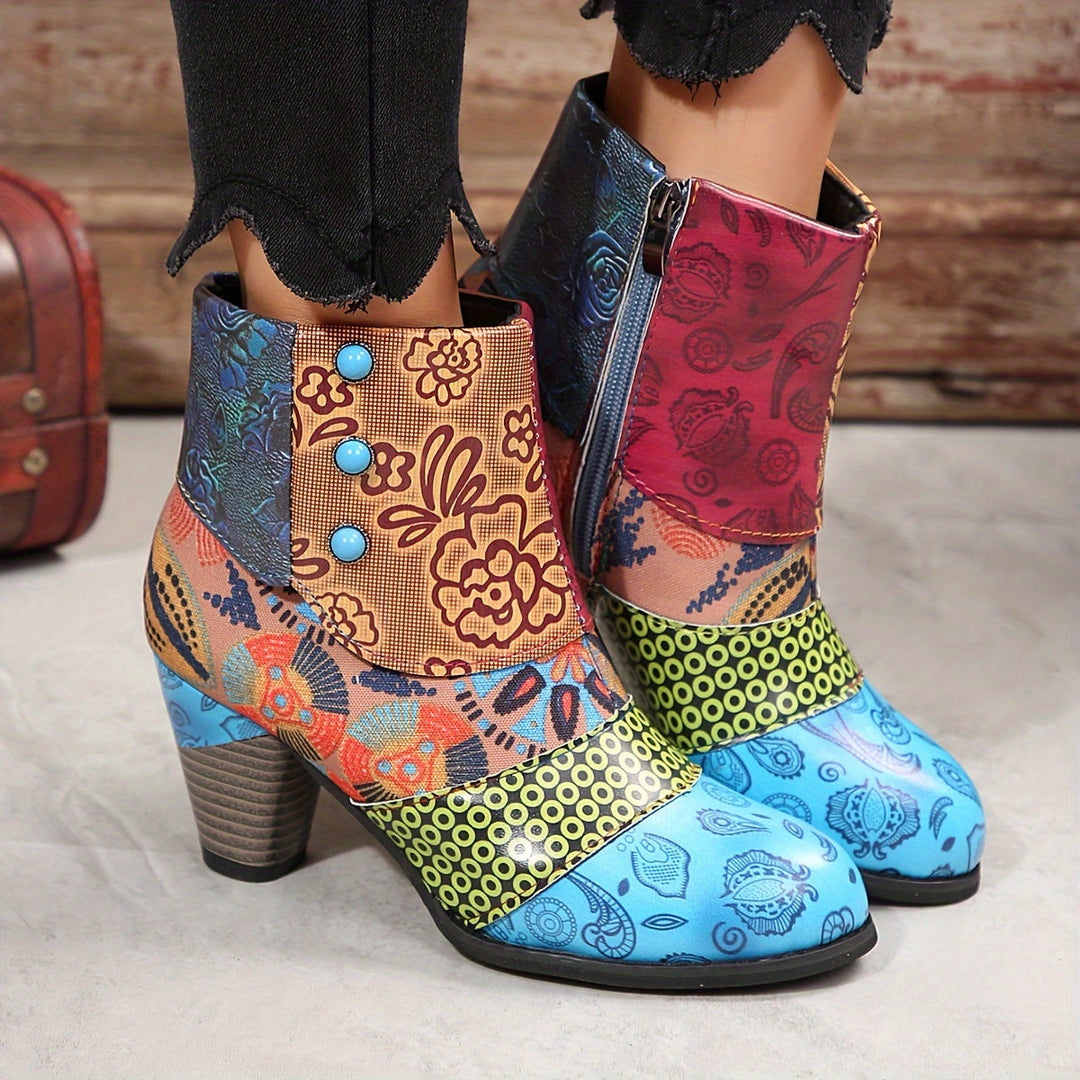 Marylin - Chunky Heel Short Boot