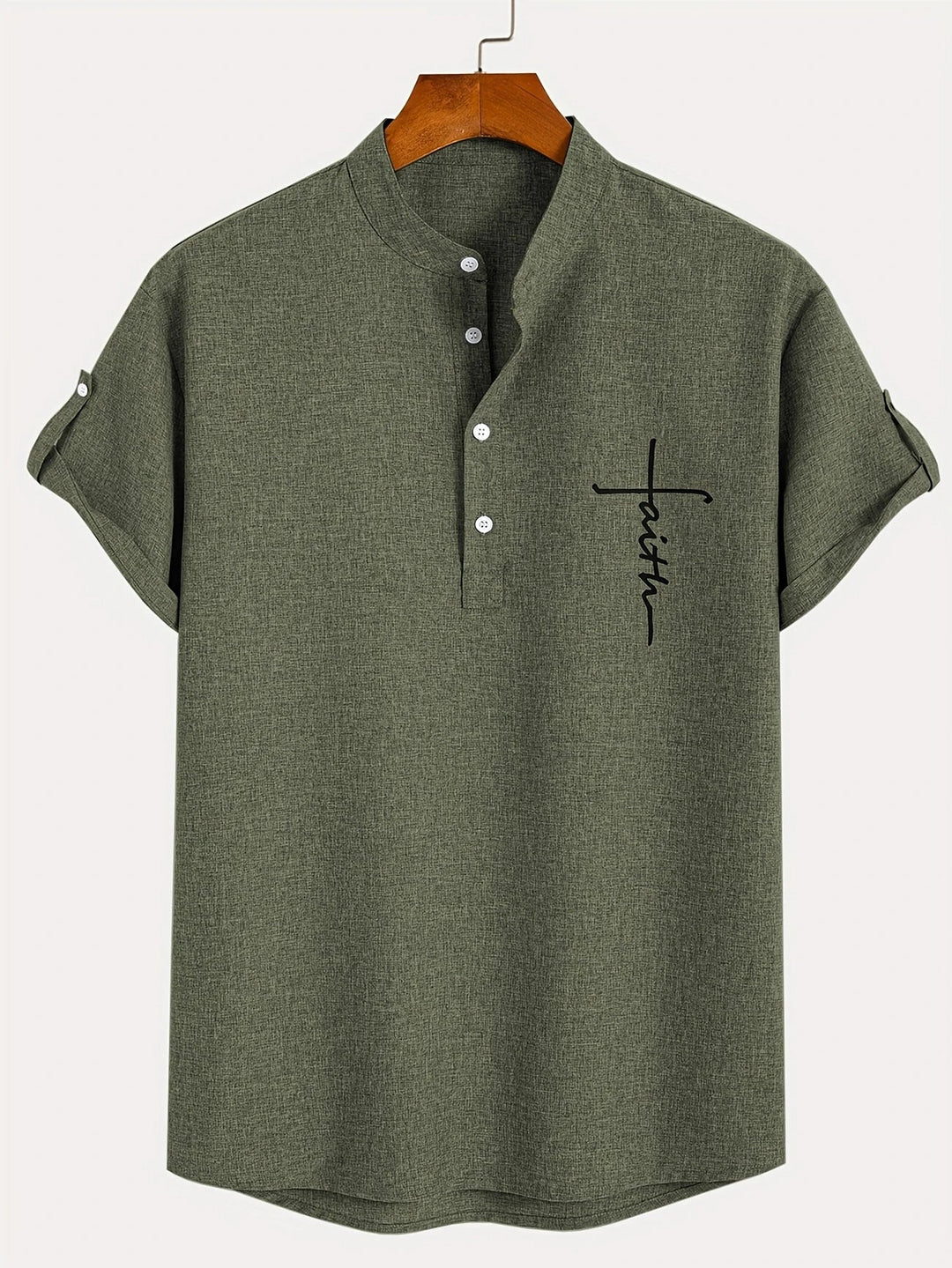 Samuelson - Camisa Elegante De Manga Curta Com Gola
