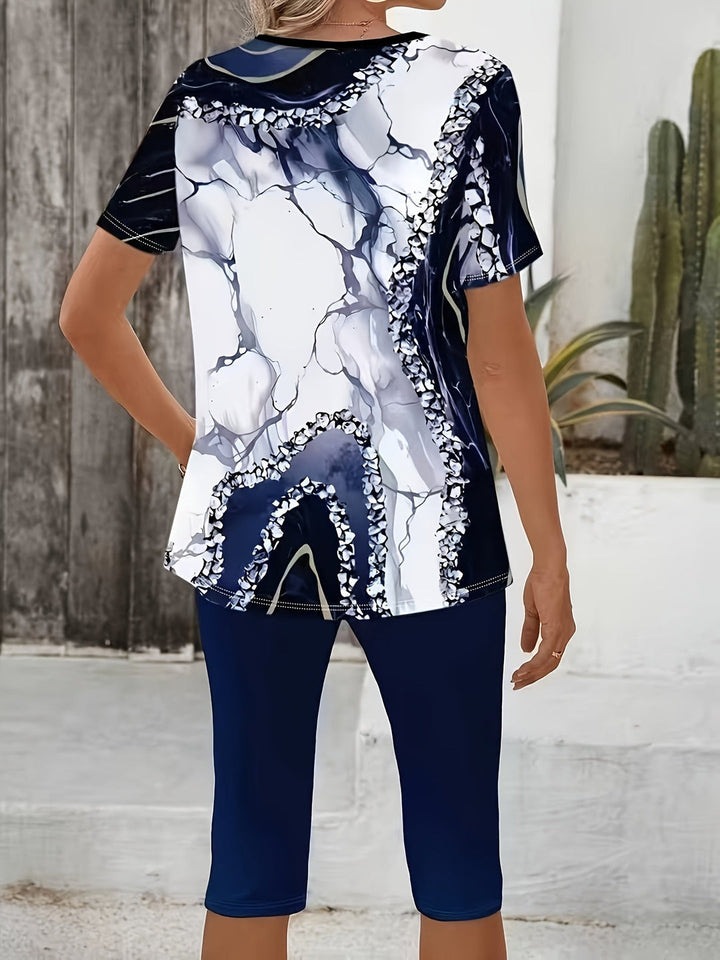 Merena - Conjunto De Duas Peças Estampado e Elástico