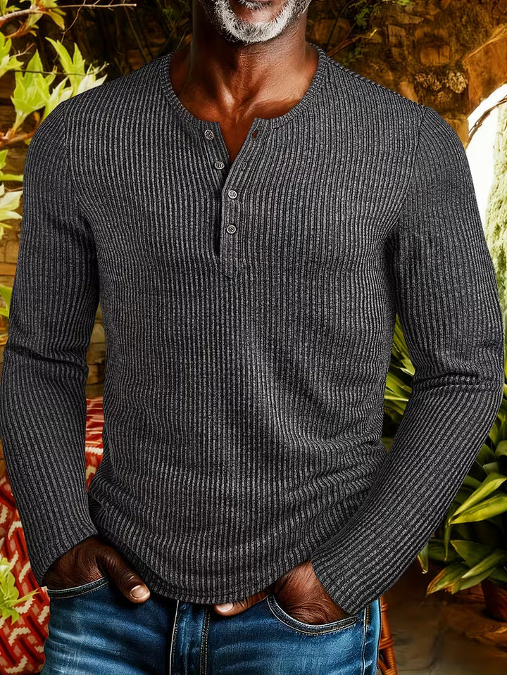 Afonso - Camisa Henley de Inverno Para uso Intensivo