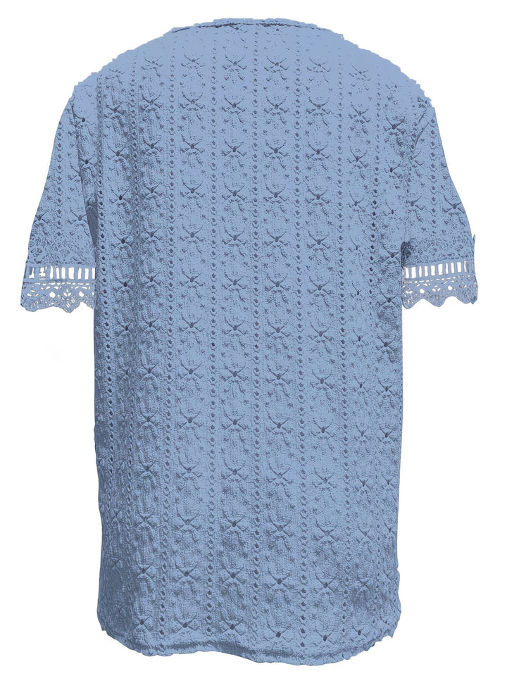 Rickea - Blusa Elegante De Manga Curta