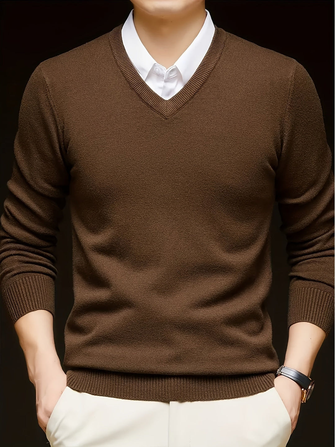 Dionysis - Camisola de Malha Com Decote em V «Cross Border»
