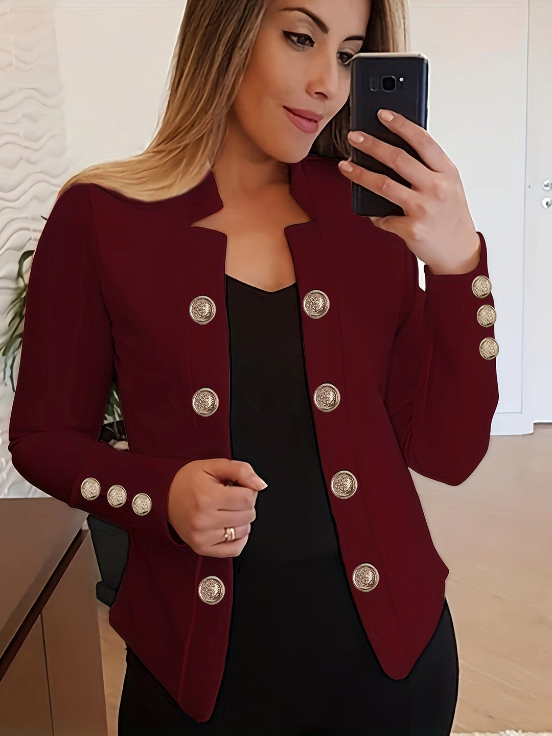Raakel - Blazer De Manga Comprida Com Punhos E Fecho Duplo À Frente