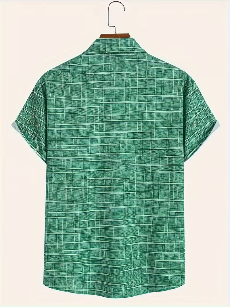Jerrick - Camisa Com Estampado Geométrico Vintage
