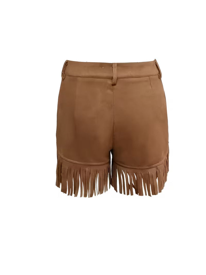 Wiliya - Calções De Cintura Baixa Com Franjas Vintage