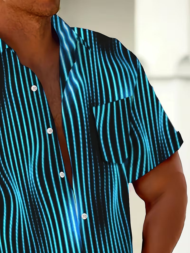 Ludwig - Camisa Casual Com Estampado De Riscas Artísticas