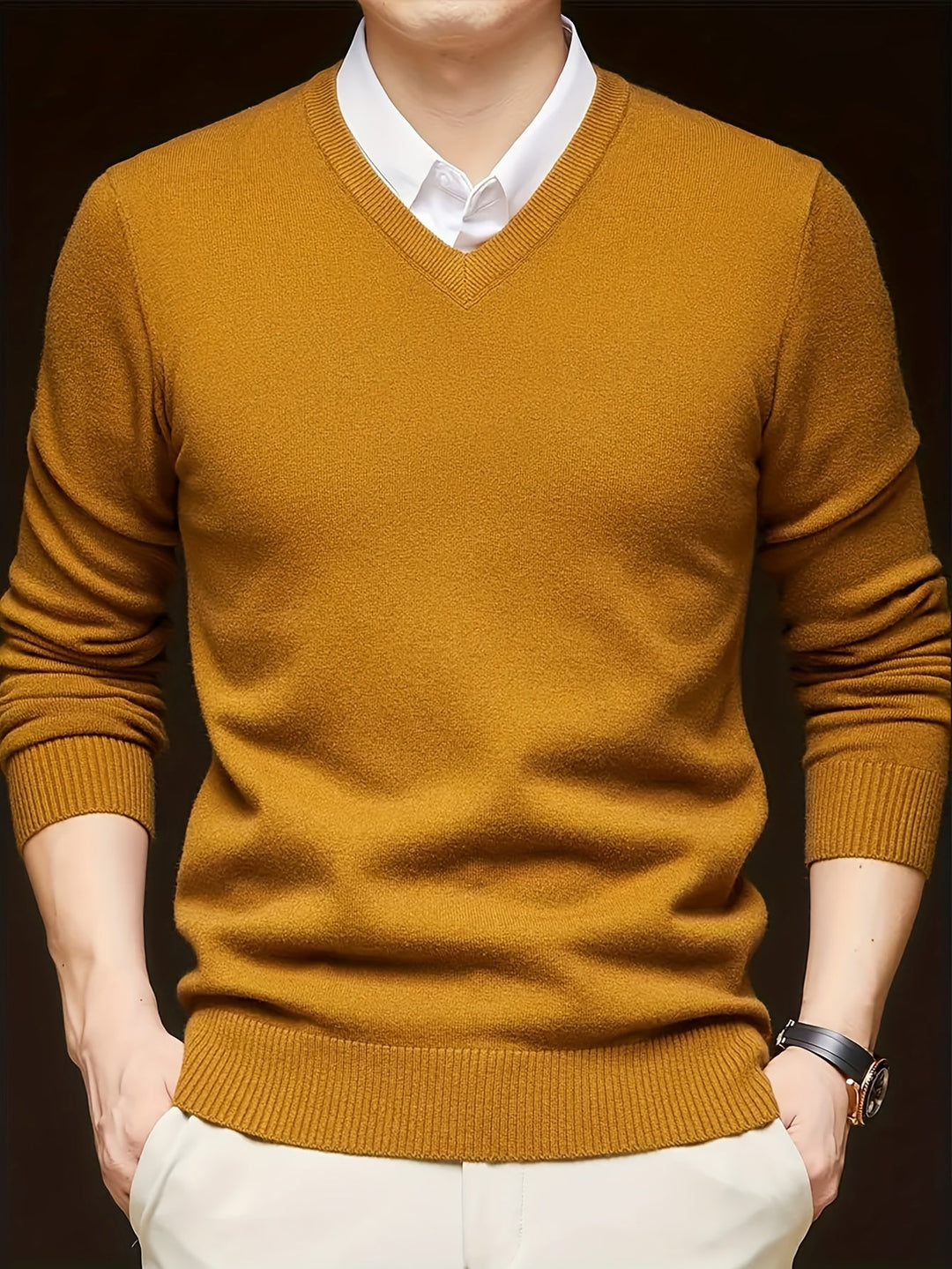 Dionysis - Camisola de Malha Com Decote em V «Cross Border»