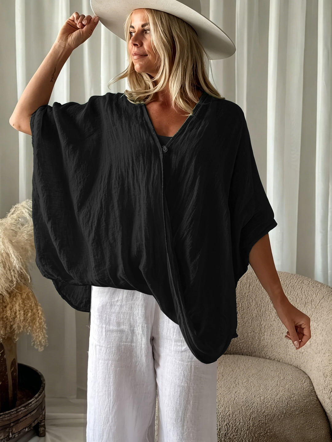 Winnie - Blusa Boémia Com Mangas Largas