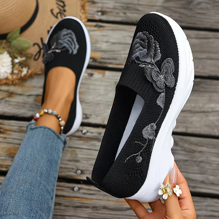 Leetha - Mocassins Bordados Com Borboletas