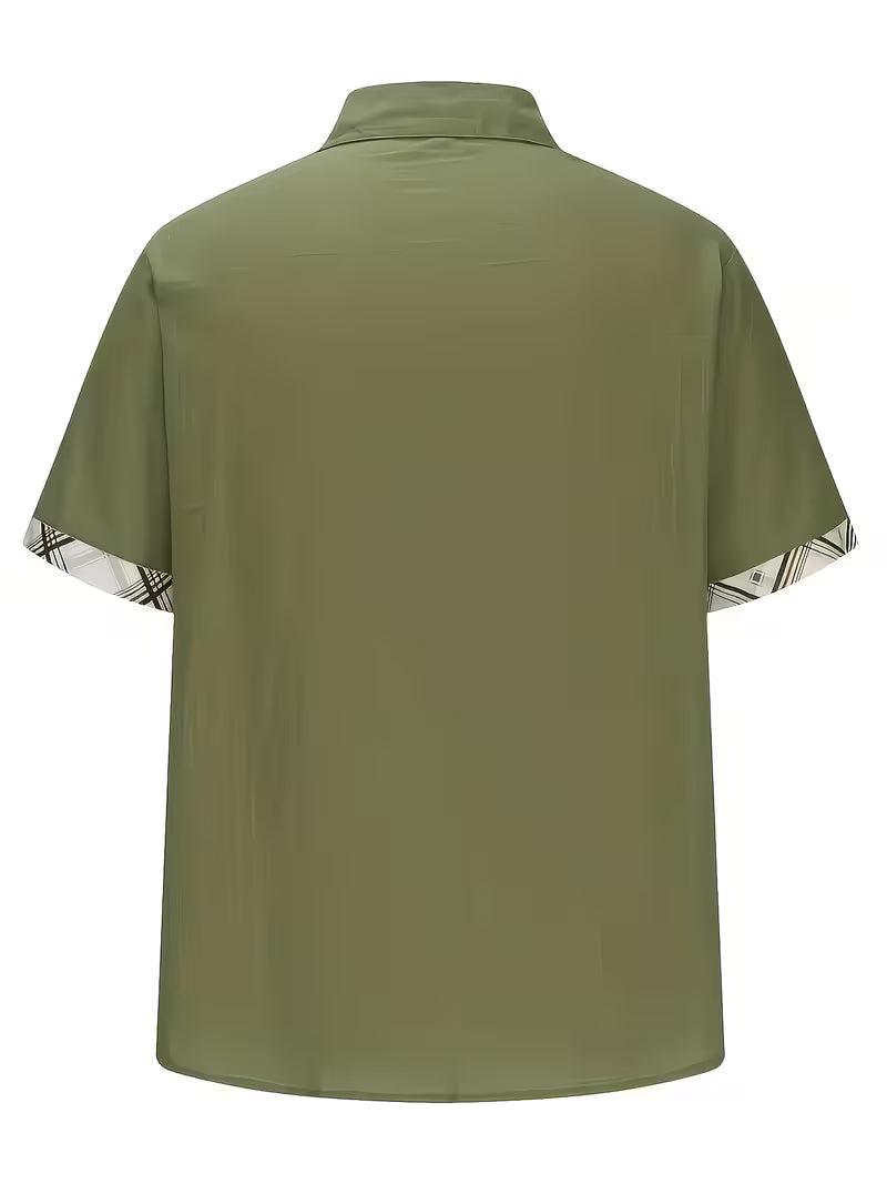 Kolby - Camisa Xadrez Em Patchwork Com Bolso