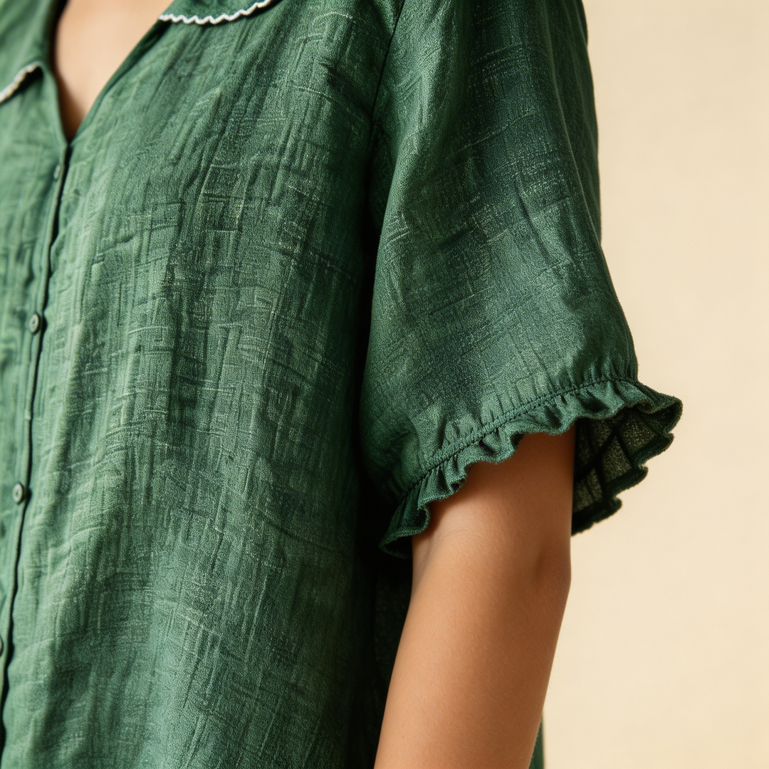Meygan - Blusa Com Gola Peter Pan