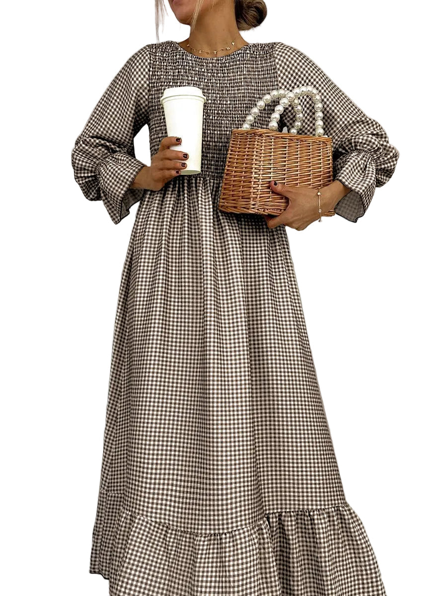 Helenee - Vestido Maxi Adrez Com Decote Redondo