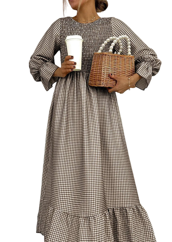 Helenee - Vestido Maxi Adrez Com Decote Redondo