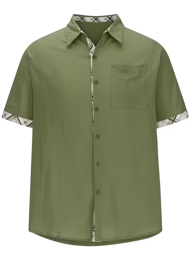 Kolby - Camisa Xadrez Em Patchwork Com Bolso
