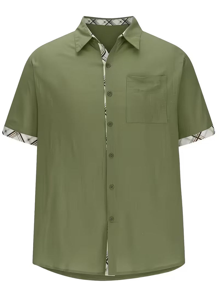 Kolby - Camisa Xadrez Em Patchwork Com Bolso