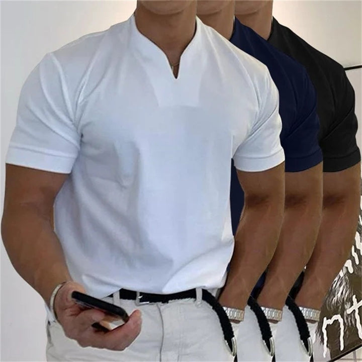 Neven - T-Camisa De Manga Curta Com Decote Em V