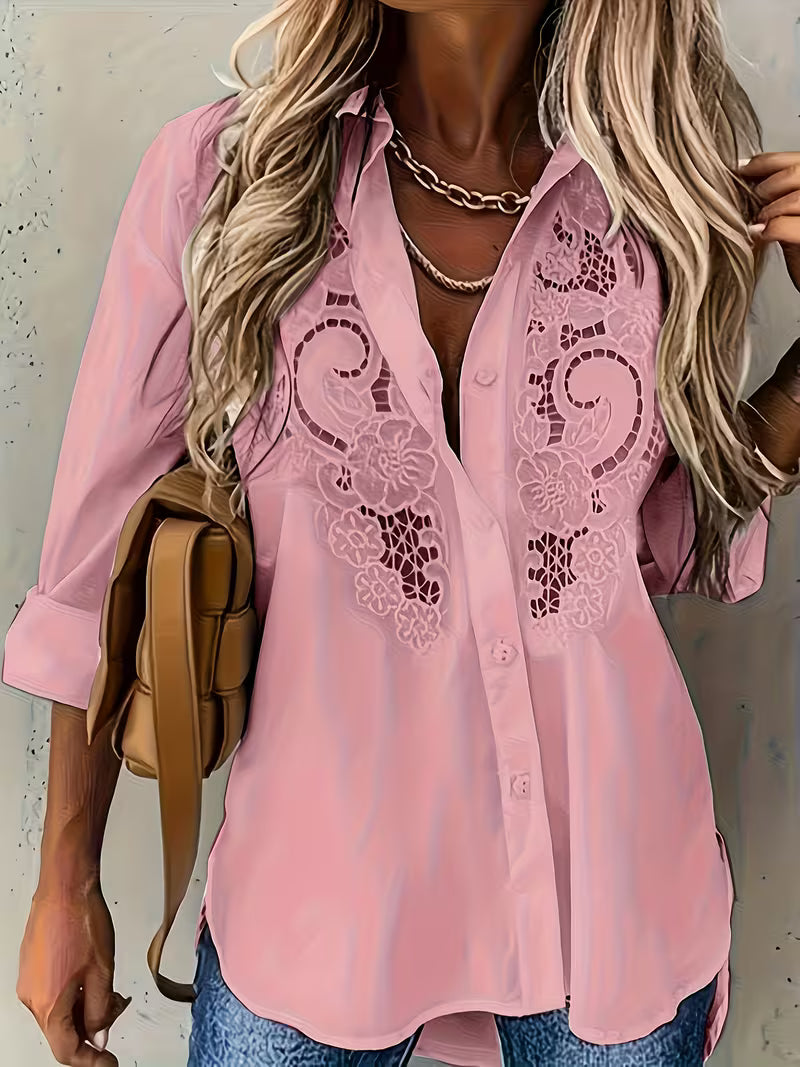 Jorunn - Blusa De Manga Comprida Com Recortes Bordados