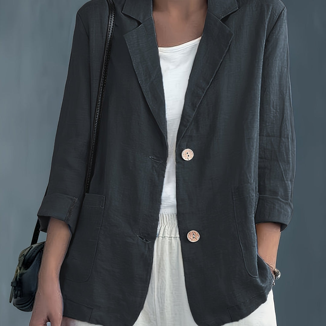 Jayde - Blazer Elegante Em Algodão