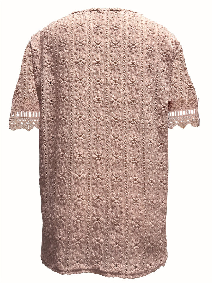 Rickea - Blusa Elegante De Manga Curta