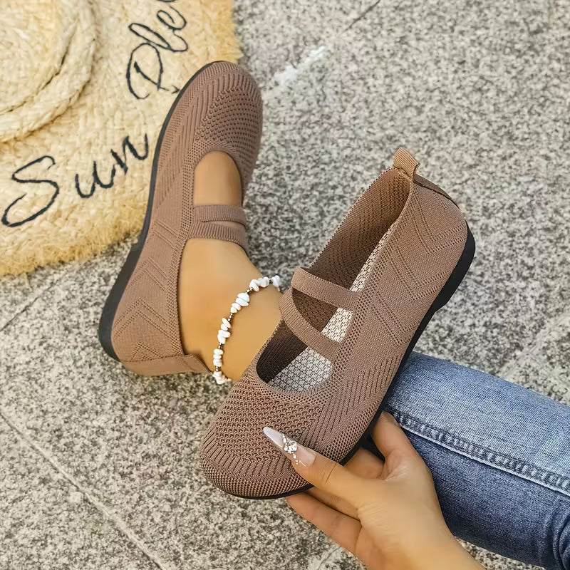 Kethryn - Sapatos Mary Jane de Malha Sem Atacadores