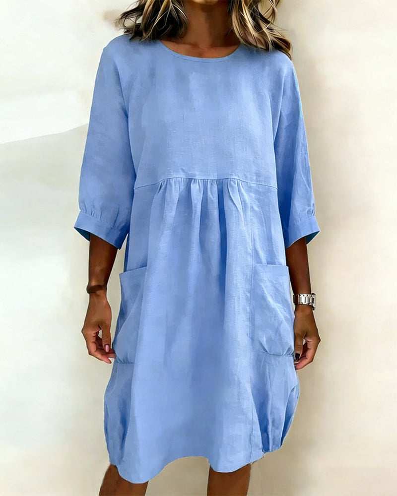 Maleesha - Vestido Elegante Com Mangas largas