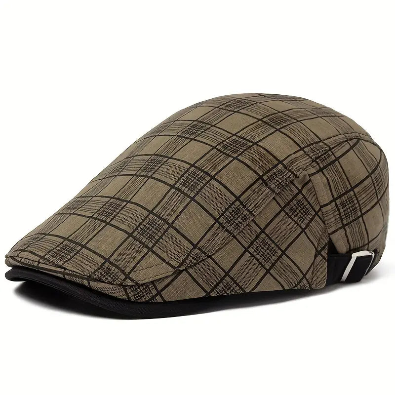 Zared - Boina Vintage Xadrez Ajustável