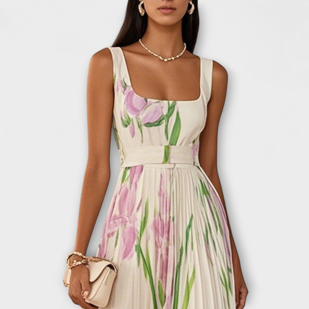 Tressa - Vestido Floral sem  Mangas Cheio De Estilo