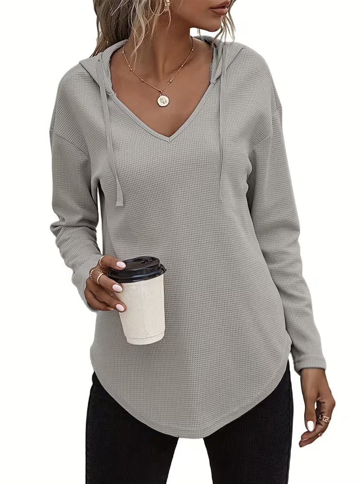 Heydi - Camisola Com Capuz  Manga Comprida e Bainha Curva