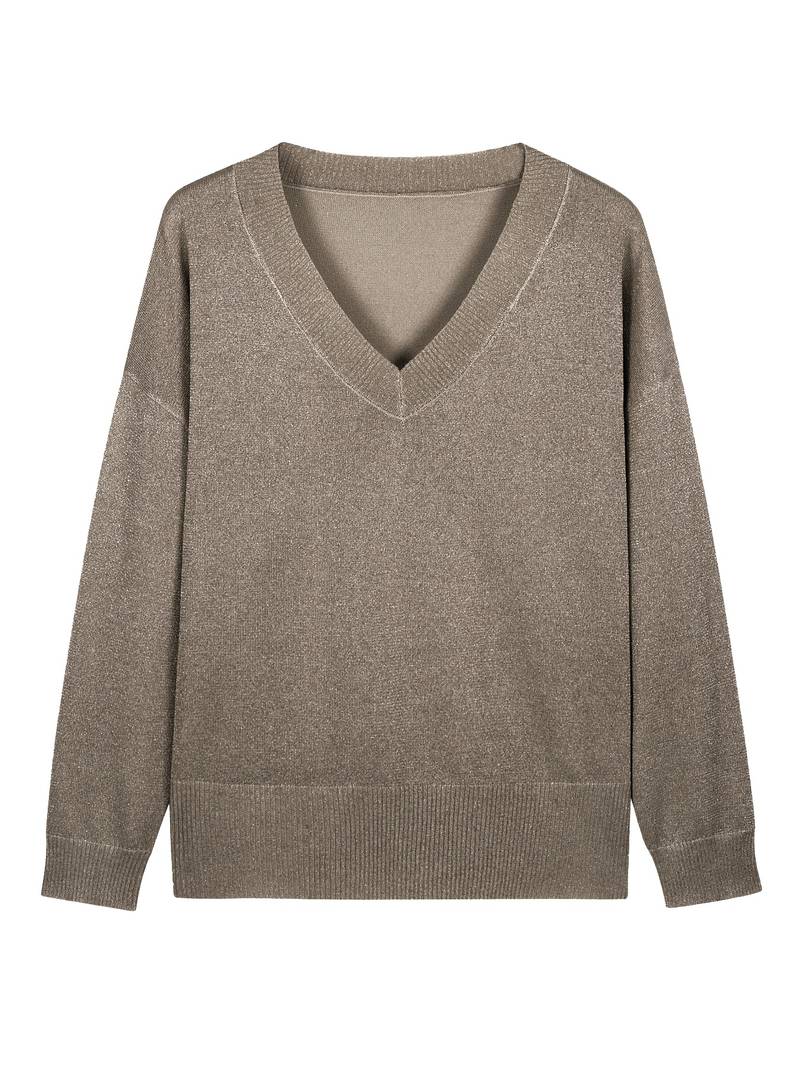 Migle - Camisola De Manga Comprida Com Decote Em V