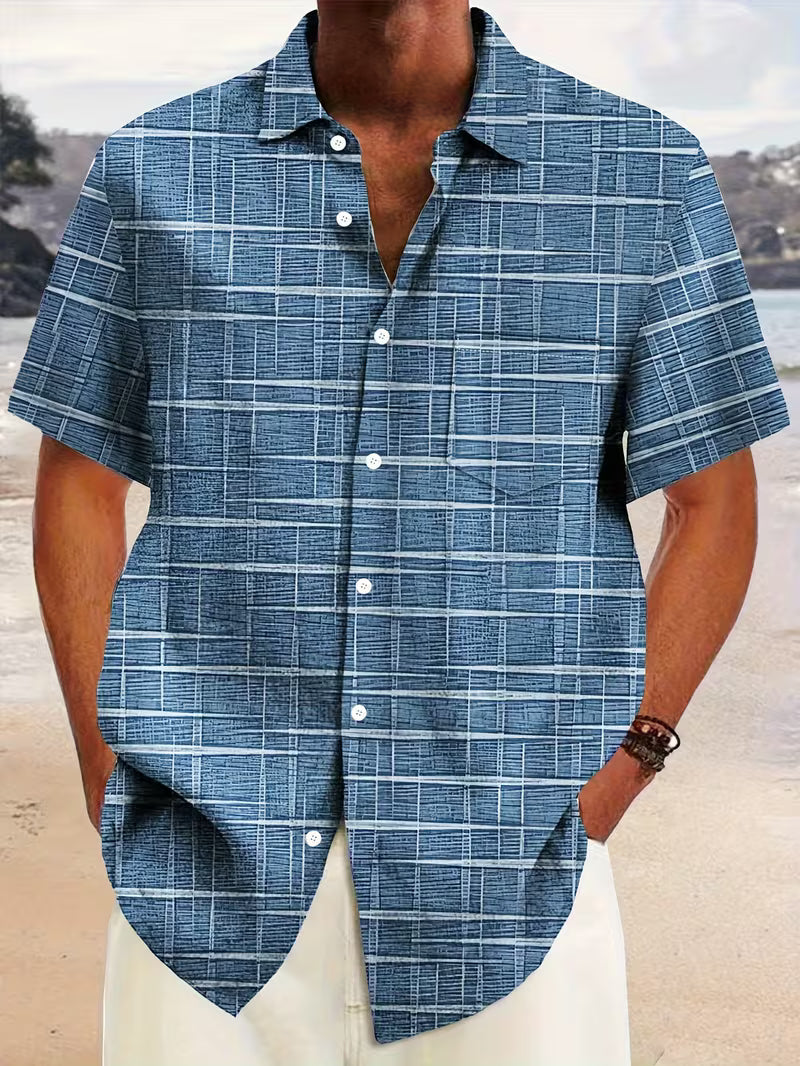 Jerrick - Camisa Com Estampado Geométrico Vintage