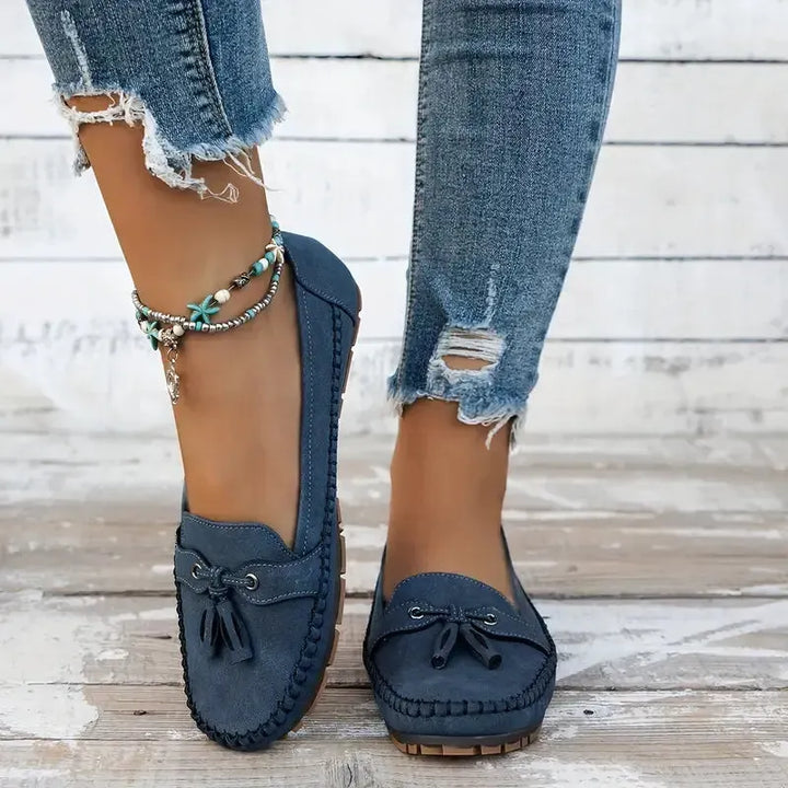 Patamon - Mocassins Confortáveis Com Laços Vintage Suaves