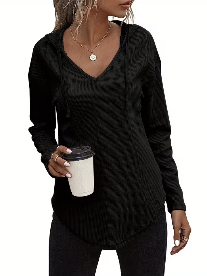 Heydi - Camisola Com Capuz  Manga Comprida e Bainha Curva