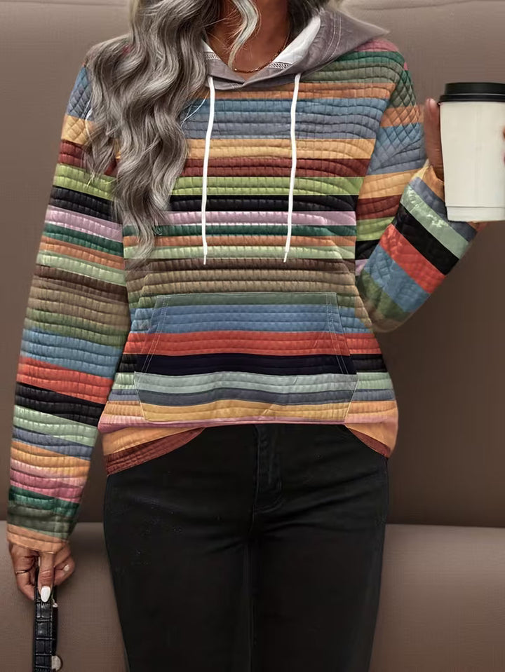 Bilisha - Camisola Com Capuz E Padrão Às Riscas