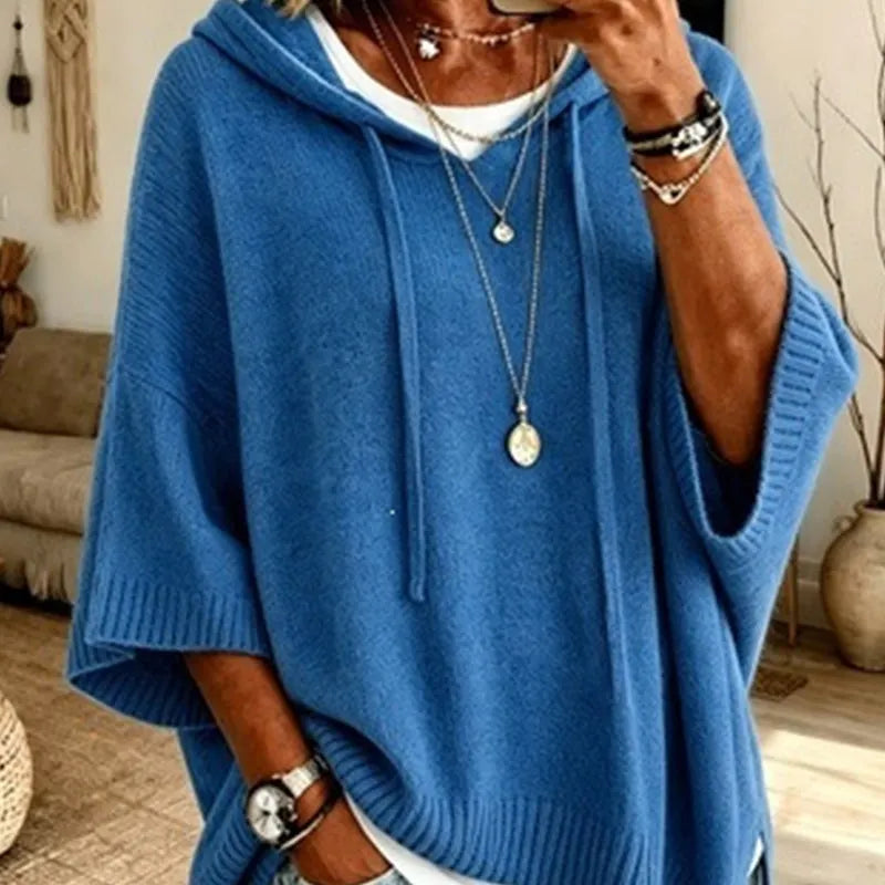 Kinala - Camisola Com Capuz De Malha Oversized Com Cordão