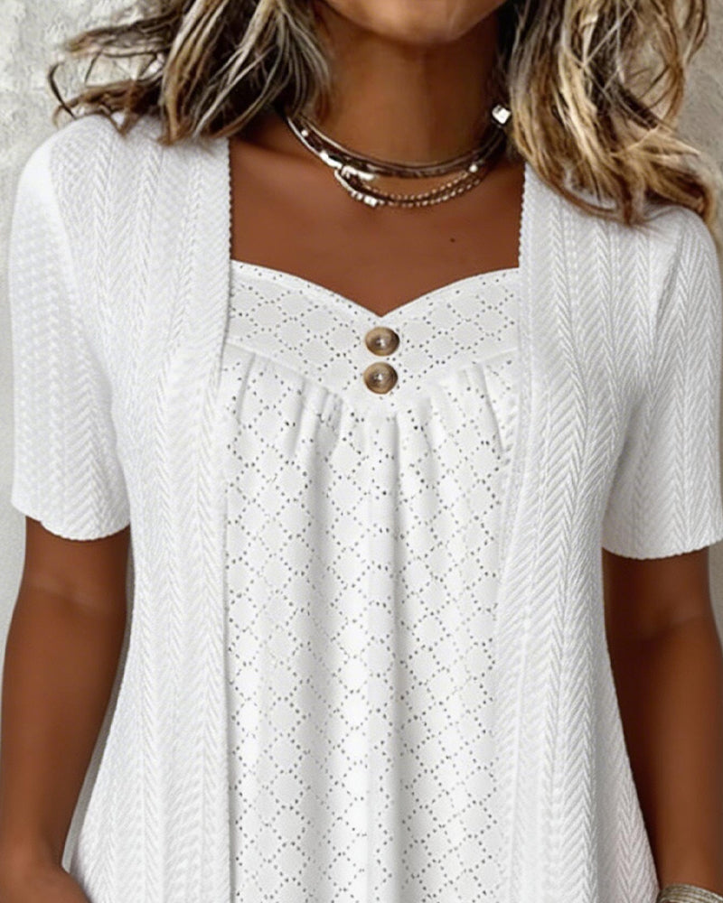 Shilina - Blusa De Patchwork Com Recortes Quadrados