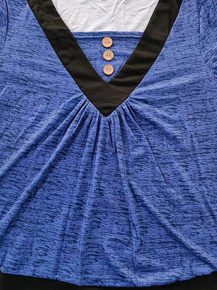 Grisel - Camiseta Elegante Com Corte Alargado