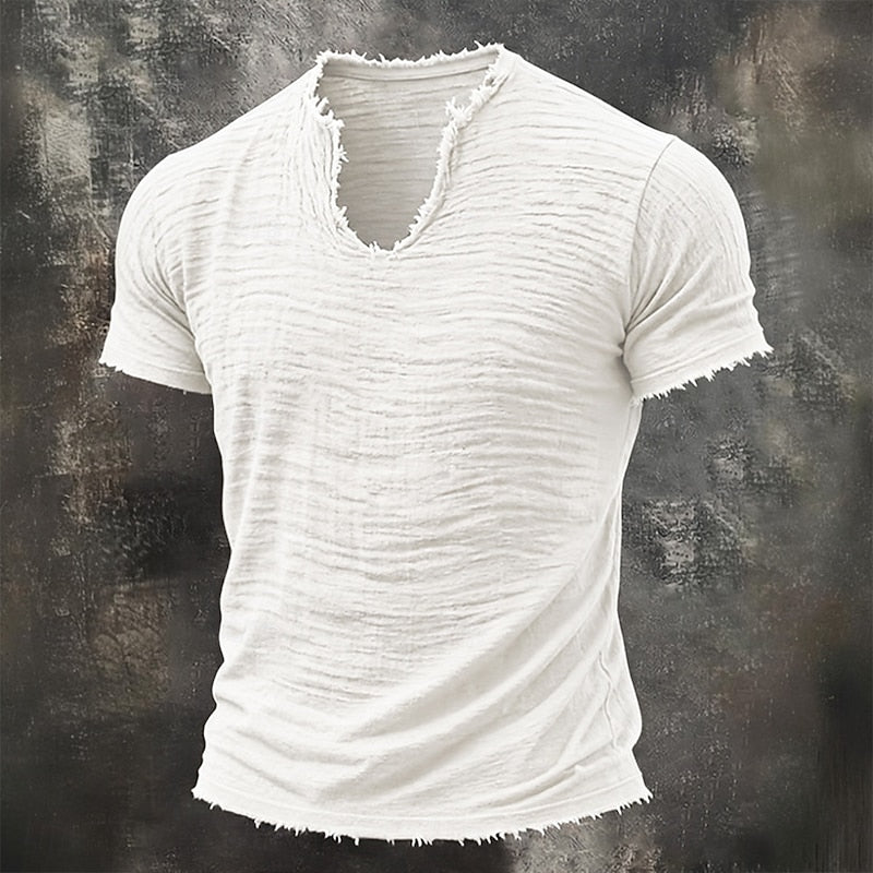 Pavel - T-shirt Vintage Com Decote Em V