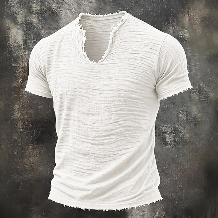 Pavel - T-shirt Vintage Com Decote Em V