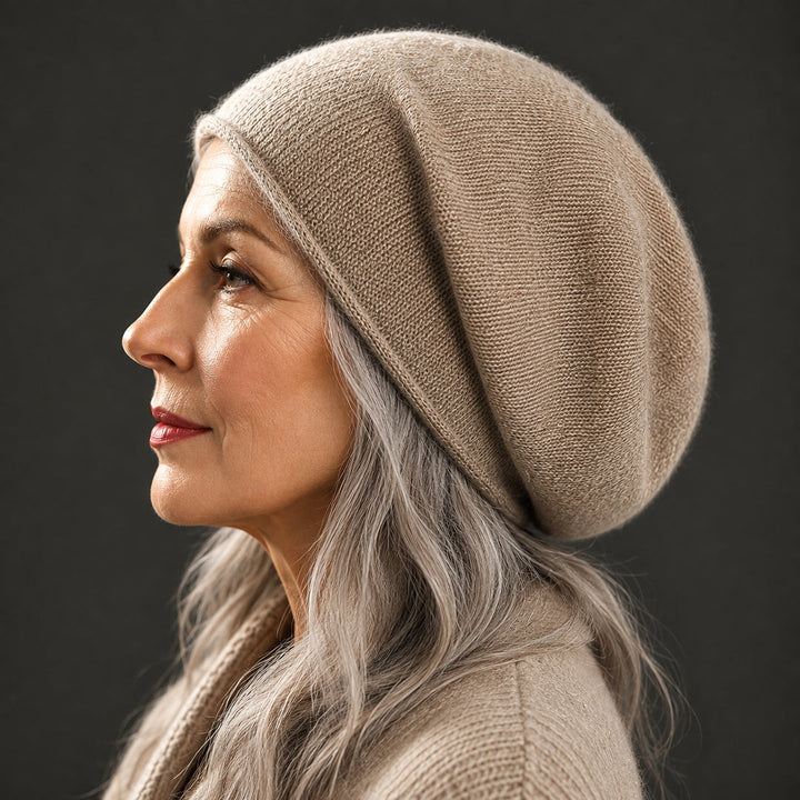 Leloni - Gorro confortável de caxemira