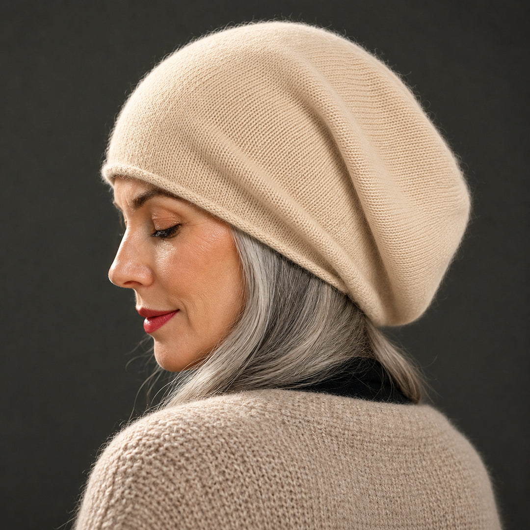 Leloni - Gorro confortável de caxemira