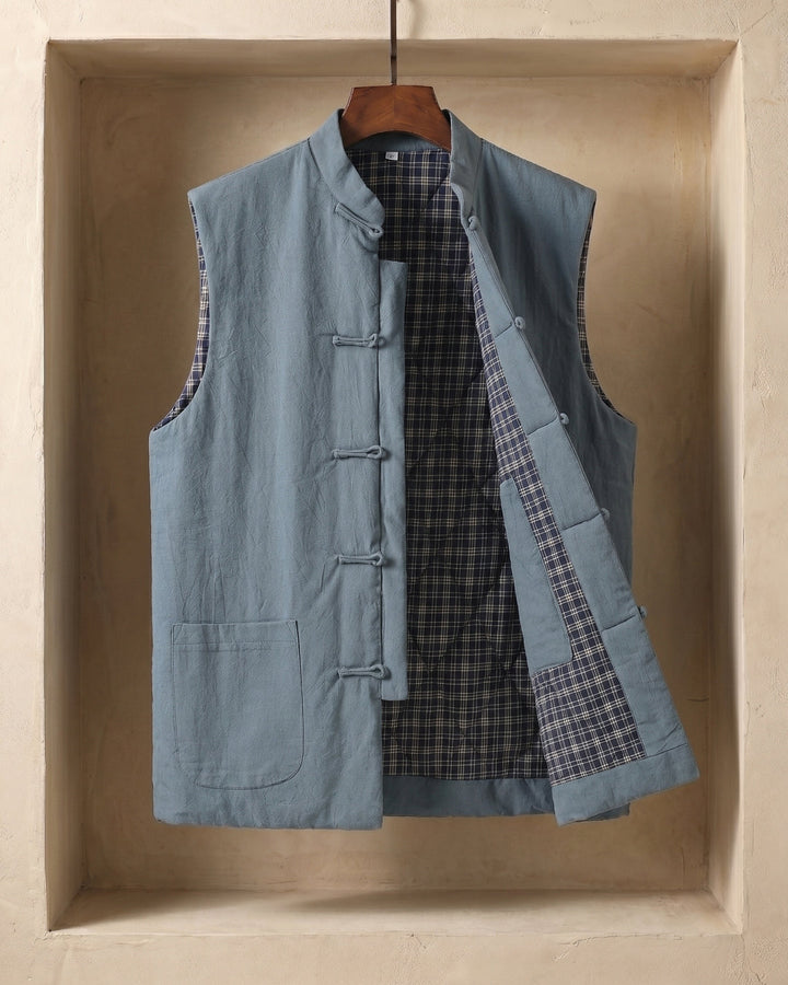 Fredrick - Colete Com Bolsos Frontais de Inspiração Vintage