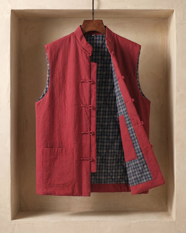 Fredrick - Colete Com Bolsos Frontais de Inspiração Vintage